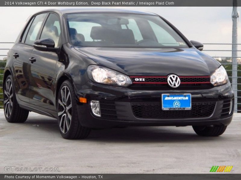 Deep Black Pearl Metallic / Intelagos Plaid Cloth 2014 Volkswagen GTI 4 Door Wolfsburg Edition