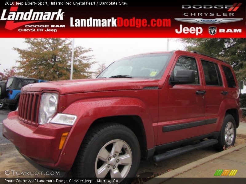 Inferno Red Crystal Pearl / Dark Slate Gray 2010 Jeep Liberty Sport