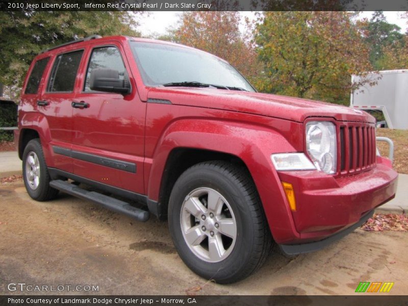 Inferno Red Crystal Pearl / Dark Slate Gray 2010 Jeep Liberty Sport