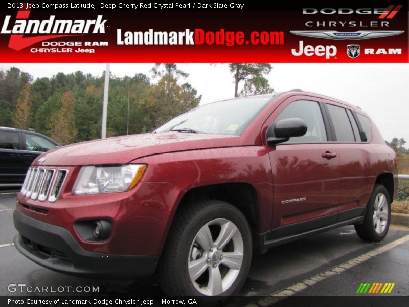 Deep Cherry Red Crystal Pearl / Dark Slate Gray 2013 Jeep Compass Latitude