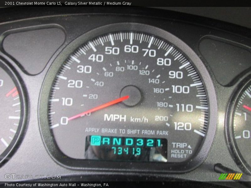 Galaxy Silver Metallic / Medium Gray 2001 Chevrolet Monte Carlo LS