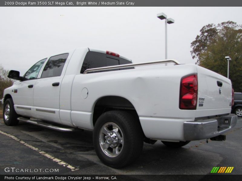 Bright White / Medium Slate Gray 2009 Dodge Ram 3500 SLT Mega Cab
