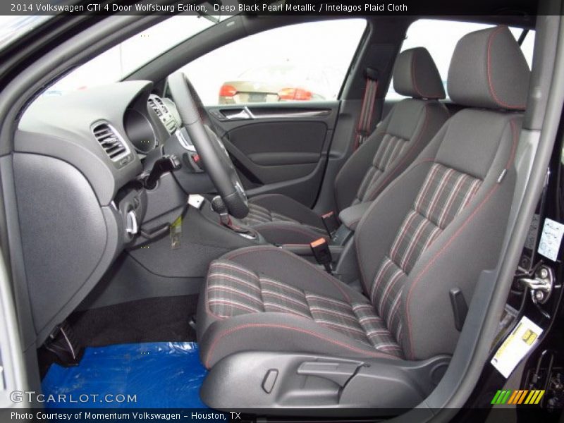 Deep Black Pearl Metallic / Intelagos Plaid Cloth 2014 Volkswagen GTI 4 Door Wolfsburg Edition