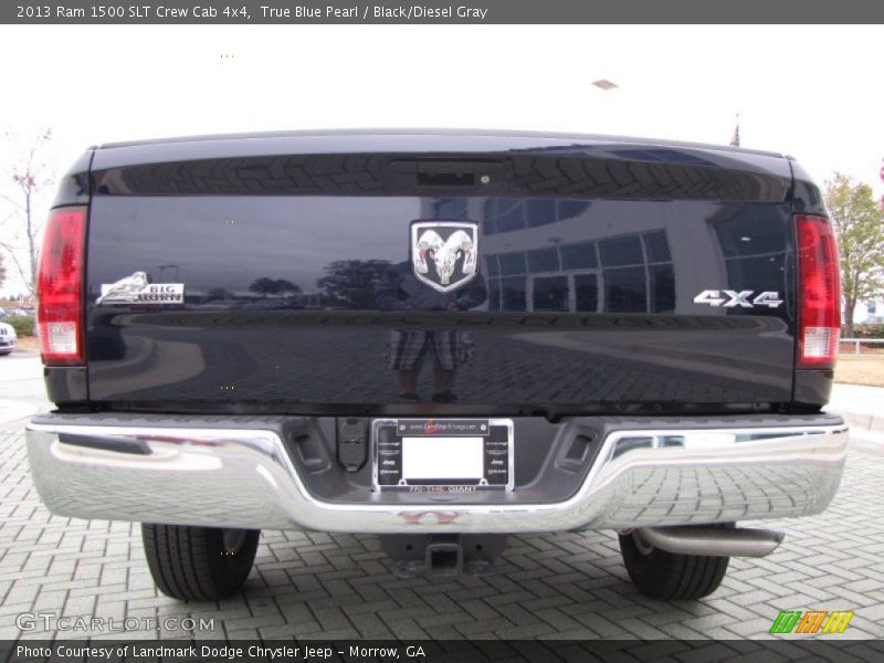 True Blue Pearl / Black/Diesel Gray 2013 Ram 1500 SLT Crew Cab 4x4