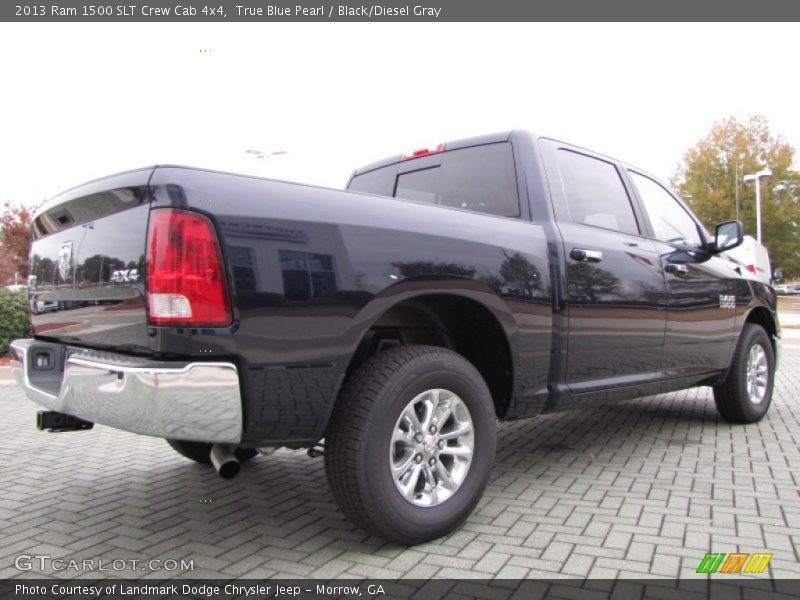 True Blue Pearl / Black/Diesel Gray 2013 Ram 1500 SLT Crew Cab 4x4