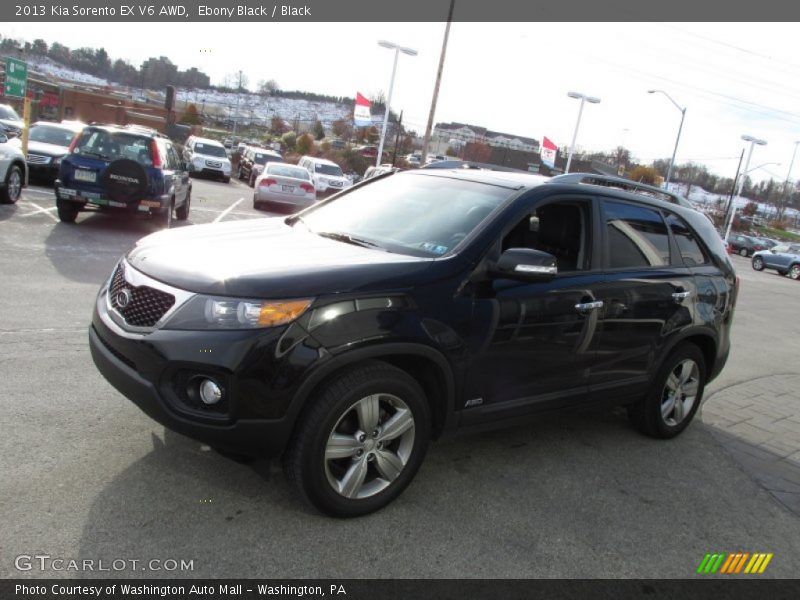 Ebony Black / Black 2013 Kia Sorento EX V6 AWD