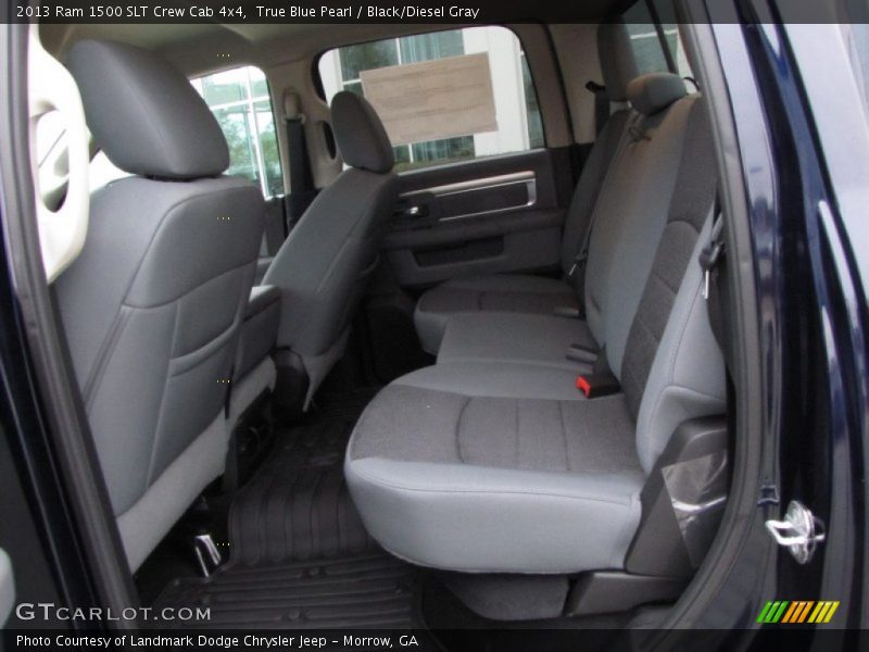 True Blue Pearl / Black/Diesel Gray 2013 Ram 1500 SLT Crew Cab 4x4