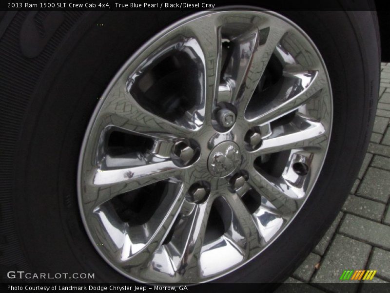 True Blue Pearl / Black/Diesel Gray 2013 Ram 1500 SLT Crew Cab 4x4