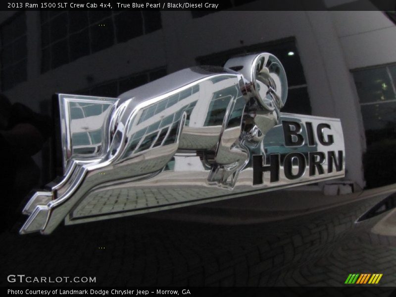 True Blue Pearl / Black/Diesel Gray 2013 Ram 1500 SLT Crew Cab 4x4