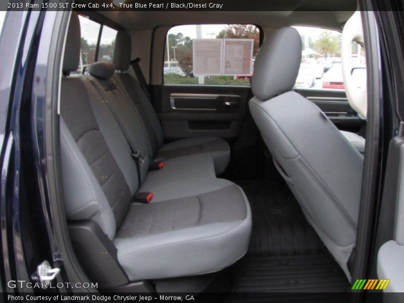 True Blue Pearl / Black/Diesel Gray 2013 Ram 1500 SLT Crew Cab 4x4