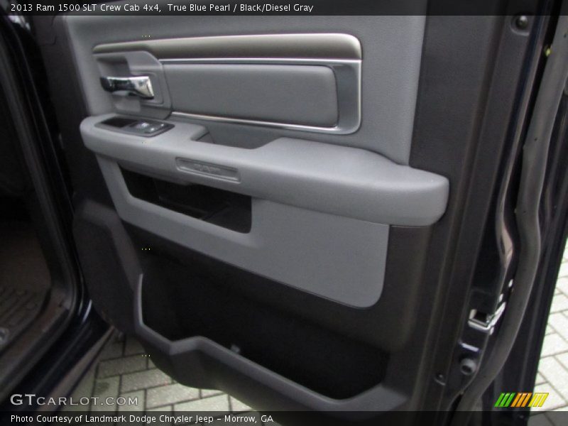 True Blue Pearl / Black/Diesel Gray 2013 Ram 1500 SLT Crew Cab 4x4