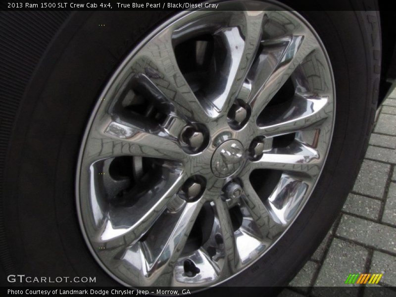 True Blue Pearl / Black/Diesel Gray 2013 Ram 1500 SLT Crew Cab 4x4