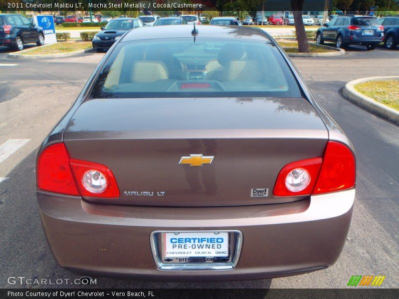 Mocha Steel Metallic / Cocoa/Cashmere 2011 Chevrolet Malibu LT