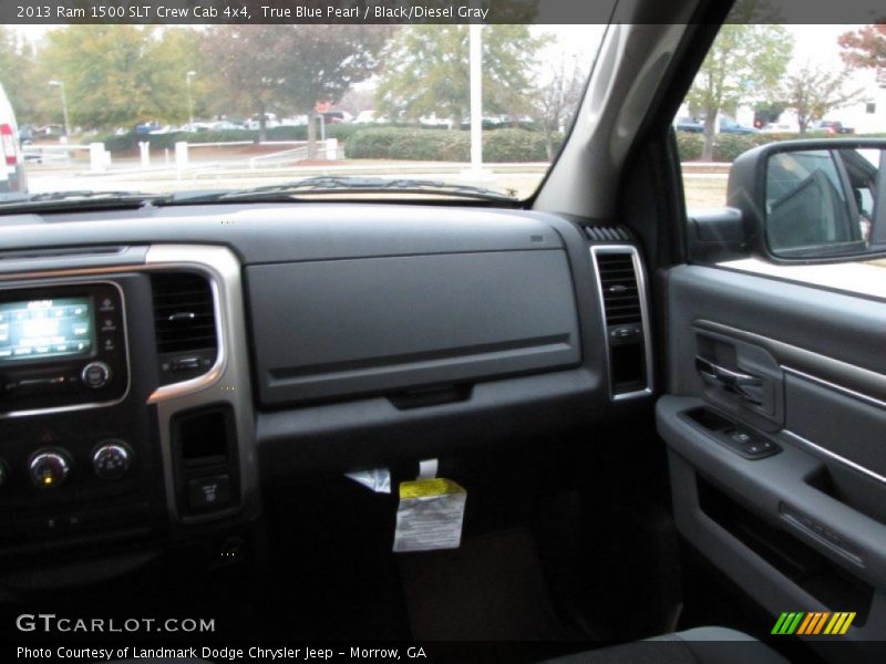 True Blue Pearl / Black/Diesel Gray 2013 Ram 1500 SLT Crew Cab 4x4