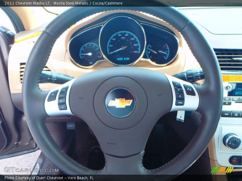 Mocha Steel Metallic / Cocoa/Cashmere 2011 Chevrolet Malibu LT