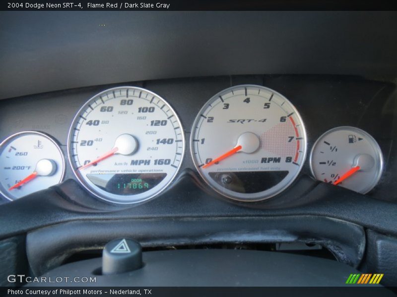 Flame Red / Dark Slate Gray 2004 Dodge Neon SRT-4