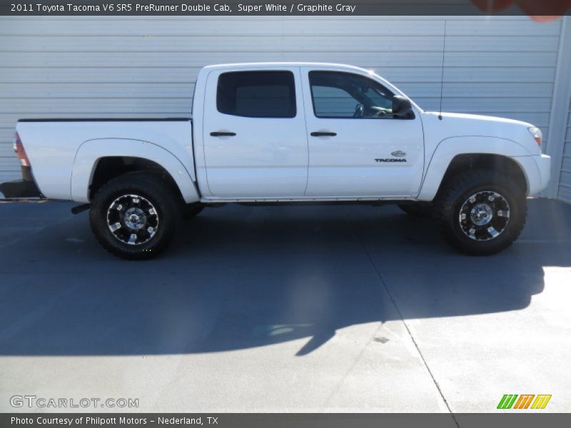 Super White / Graphite Gray 2011 Toyota Tacoma V6 SR5 PreRunner Double Cab