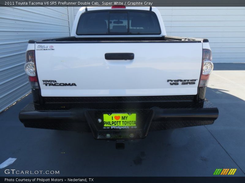 Super White / Graphite Gray 2011 Toyota Tacoma V6 SR5 PreRunner Double Cab