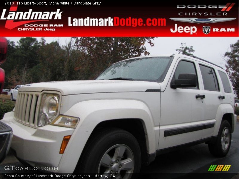 Stone White / Dark Slate Gray 2010 Jeep Liberty Sport