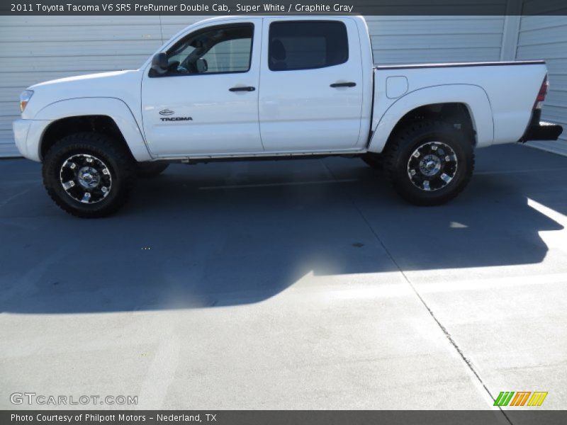 Super White / Graphite Gray 2011 Toyota Tacoma V6 SR5 PreRunner Double Cab