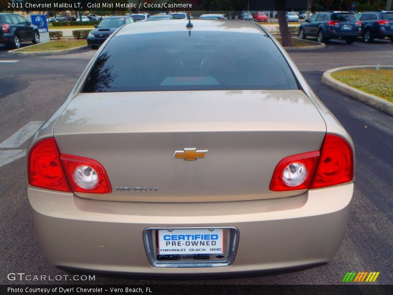 Gold Mist Metallic / Cocoa/Cashmere 2011 Chevrolet Malibu LT