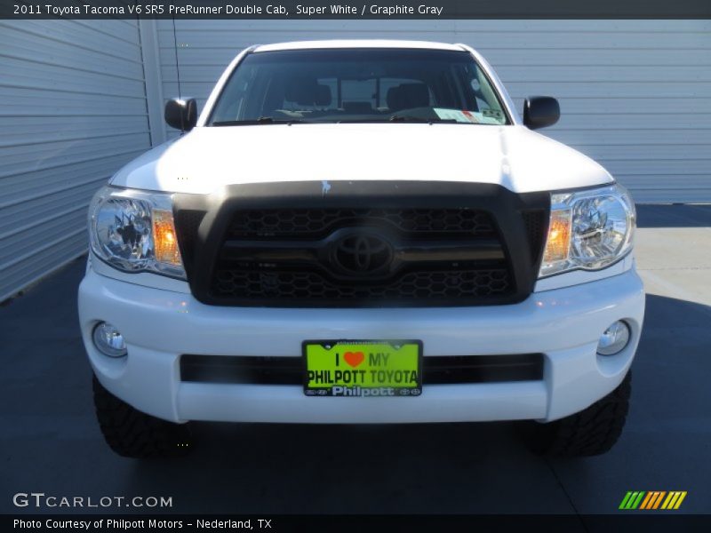 Super White / Graphite Gray 2011 Toyota Tacoma V6 SR5 PreRunner Double Cab