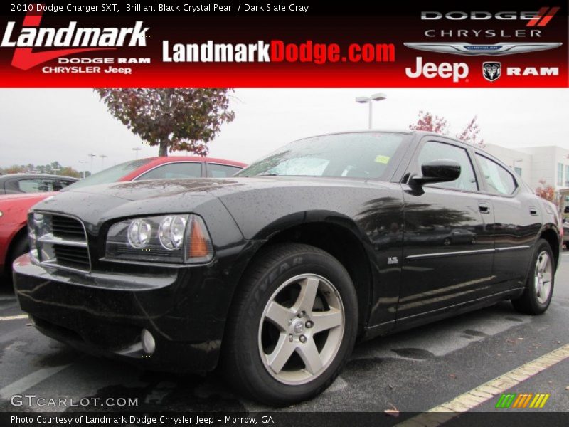Brilliant Black Crystal Pearl / Dark Slate Gray 2010 Dodge Charger SXT