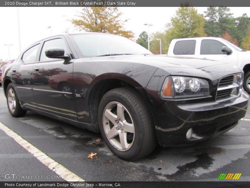 Brilliant Black Crystal Pearl / Dark Slate Gray 2010 Dodge Charger SXT