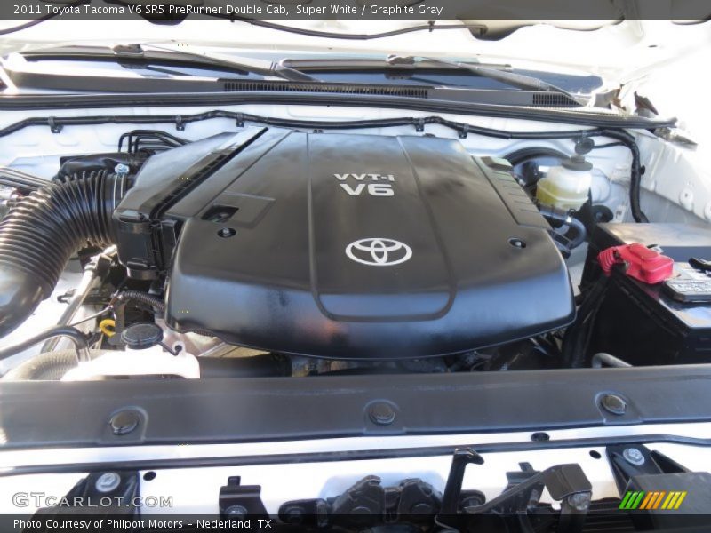 Super White / Graphite Gray 2011 Toyota Tacoma V6 SR5 PreRunner Double Cab