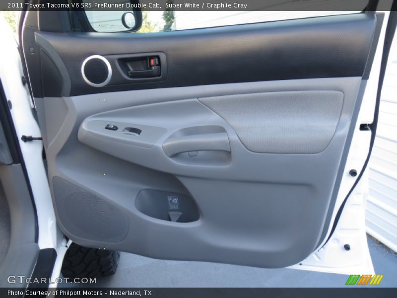 Super White / Graphite Gray 2011 Toyota Tacoma V6 SR5 PreRunner Double Cab