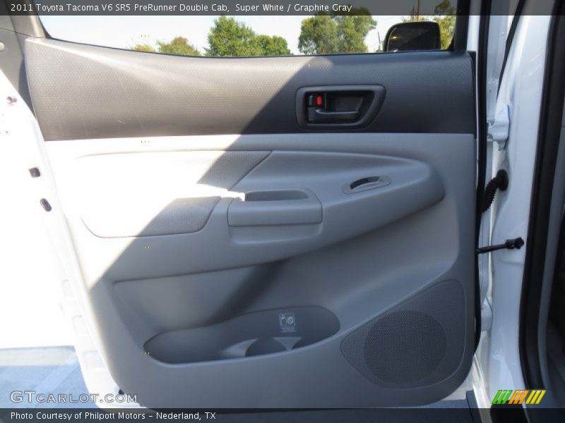 Super White / Graphite Gray 2011 Toyota Tacoma V6 SR5 PreRunner Double Cab