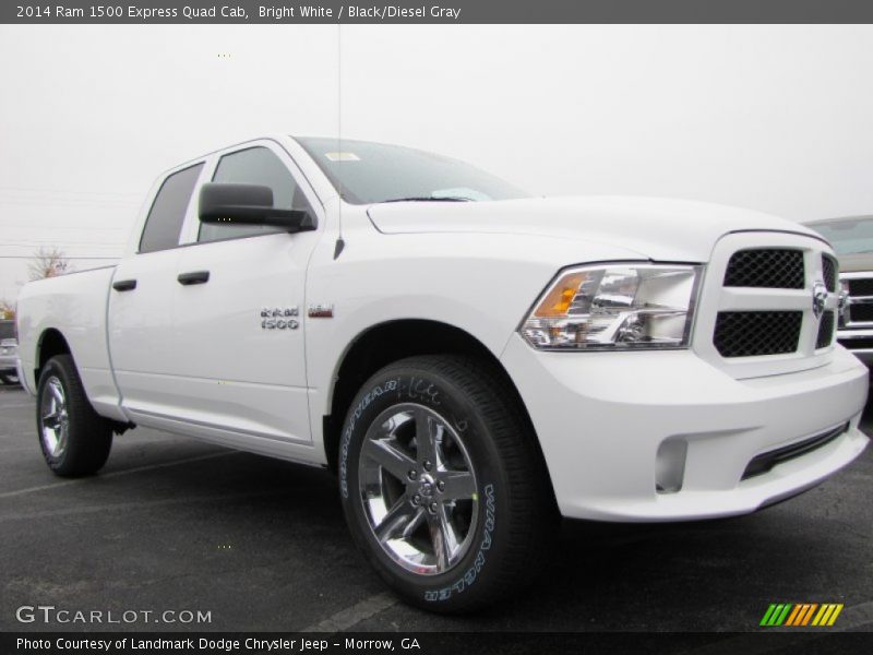 Bright White / Black/Diesel Gray 2014 Ram 1500 Express Quad Cab