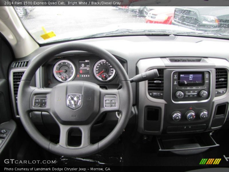 Bright White / Black/Diesel Gray 2014 Ram 1500 Express Quad Cab