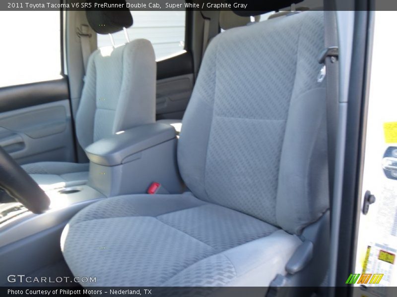 Super White / Graphite Gray 2011 Toyota Tacoma V6 SR5 PreRunner Double Cab