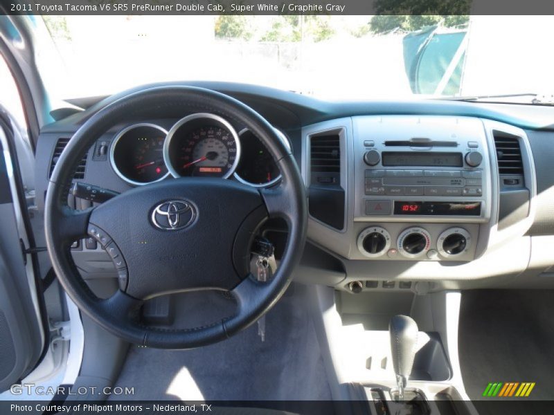 Super White / Graphite Gray 2011 Toyota Tacoma V6 SR5 PreRunner Double Cab