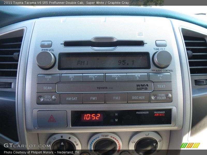 Super White / Graphite Gray 2011 Toyota Tacoma V6 SR5 PreRunner Double Cab