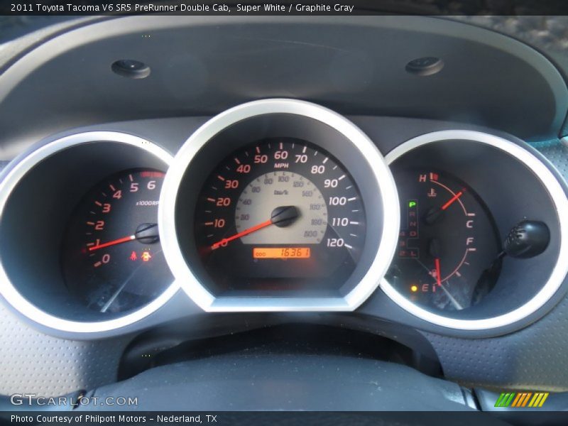 Super White / Graphite Gray 2011 Toyota Tacoma V6 SR5 PreRunner Double Cab