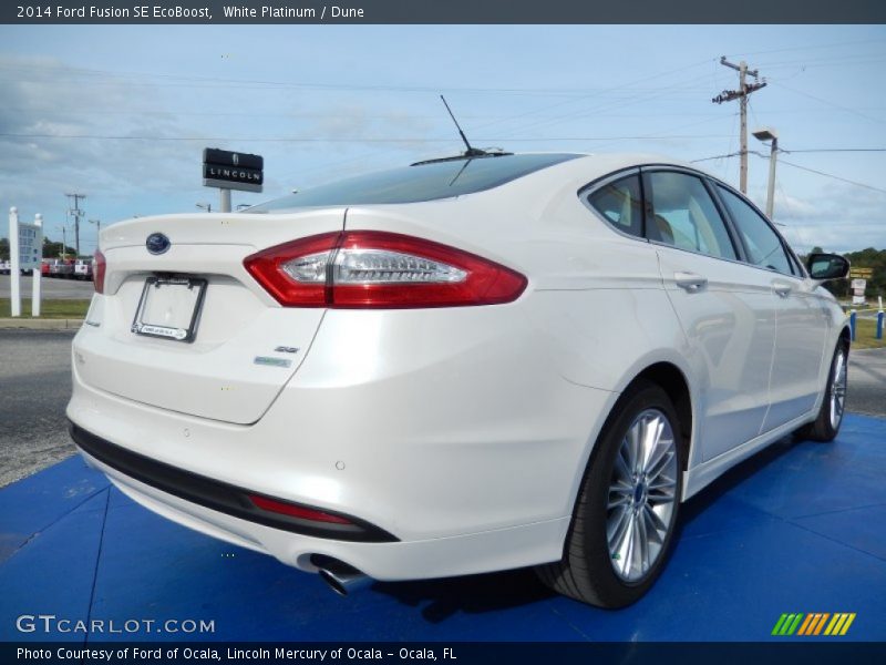 White Platinum / Dune 2014 Ford Fusion SE EcoBoost