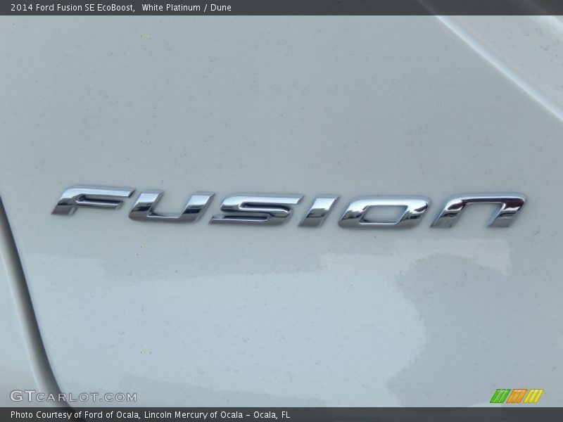 White Platinum / Dune 2014 Ford Fusion SE EcoBoost