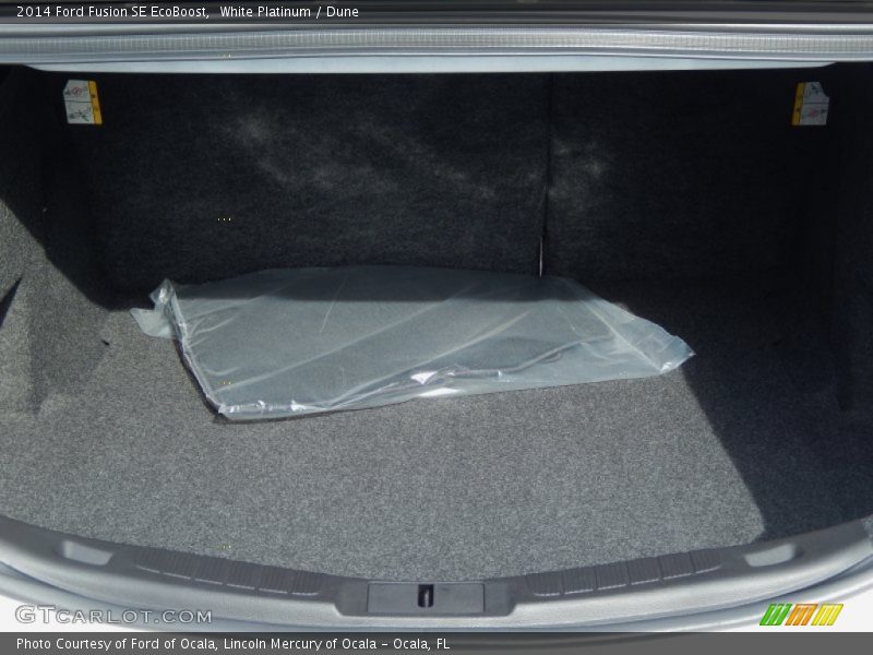 White Platinum / Dune 2014 Ford Fusion SE EcoBoost