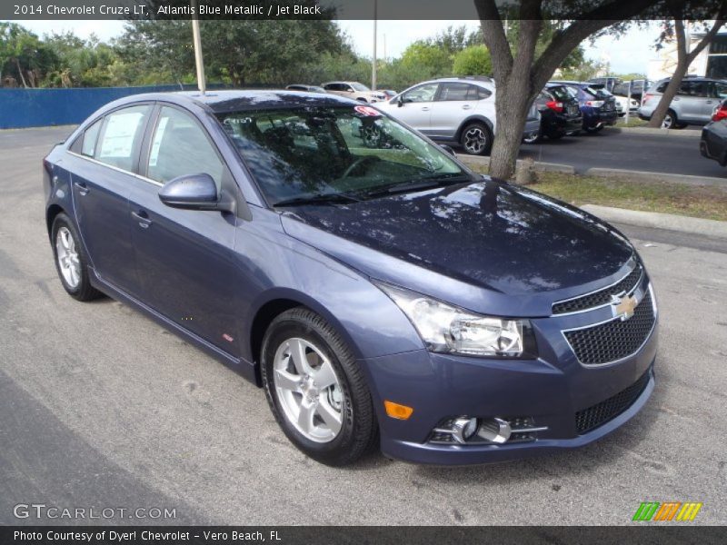 Atlantis Blue Metallic / Jet Black 2014 Chevrolet Cruze LT