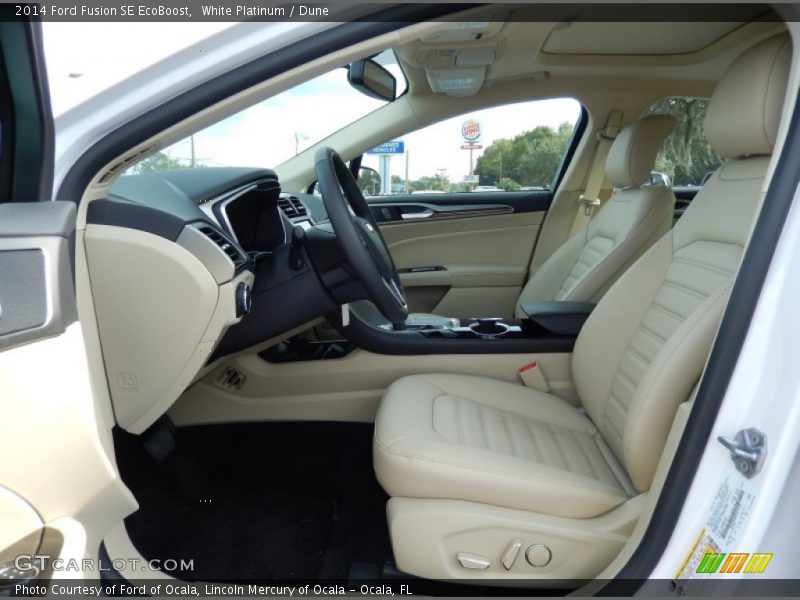 White Platinum / Dune 2014 Ford Fusion SE EcoBoost