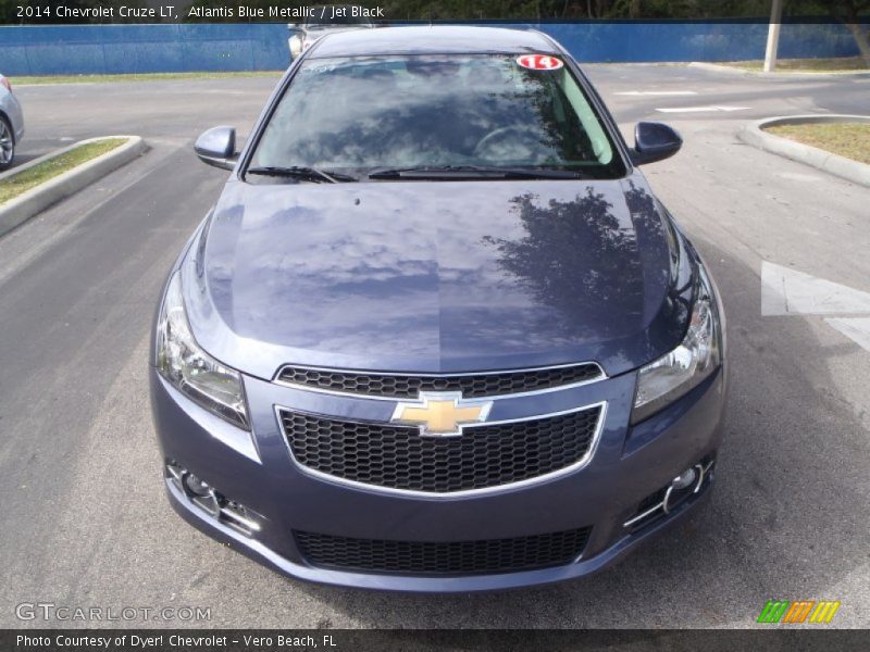 Atlantis Blue Metallic / Jet Black 2014 Chevrolet Cruze LT