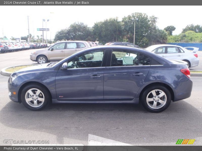 Atlantis Blue Metallic / Jet Black 2014 Chevrolet Cruze LT
