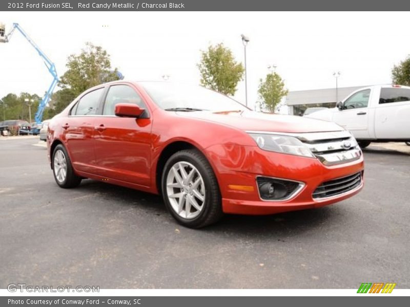 Red Candy Metallic / Charcoal Black 2012 Ford Fusion SEL
