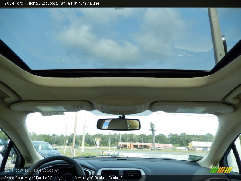 White Platinum / Dune 2014 Ford Fusion SE EcoBoost