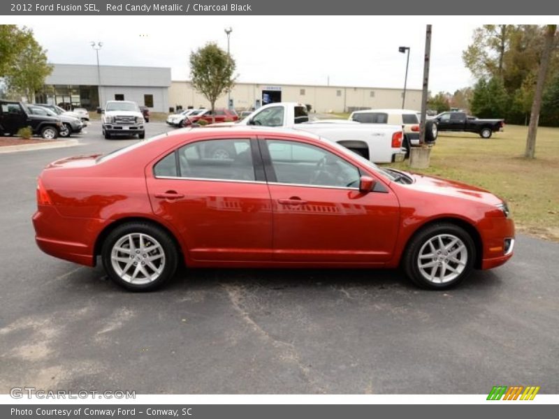 Red Candy Metallic / Charcoal Black 2012 Ford Fusion SEL