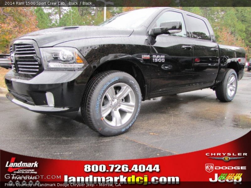 Black / Black 2014 Ram 1500 Sport Crew Cab