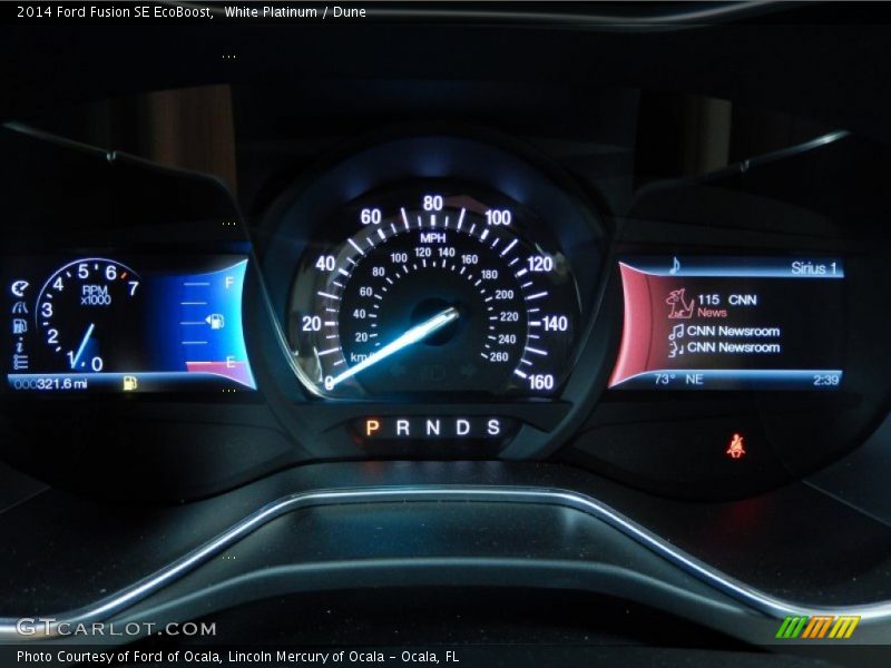 White Platinum / Dune 2014 Ford Fusion SE EcoBoost