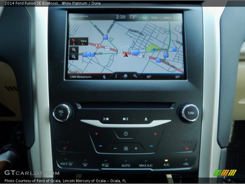White Platinum / Dune 2014 Ford Fusion SE EcoBoost